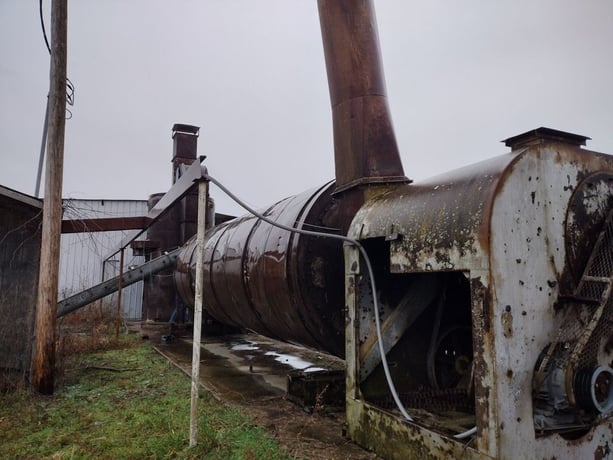 8' x 24' Drum Dryer with Webb Burner, drum, burner, cyclone ductwork and blower - Image 2