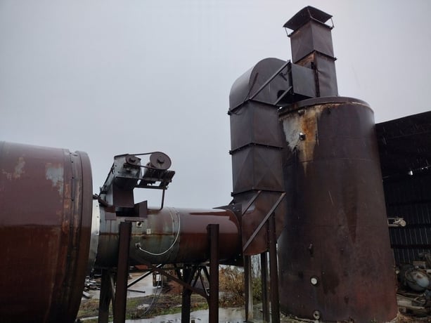8' x 24' Drum Dryer with Webb Burner, drum, burner, cyclone ductwork and blower - Image 3