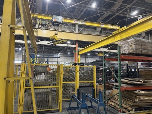 2 Ton, Shaw-Box, 25' 0" Span, 20' lift, radio/pendant, VFD bridge/trolley, 54' L freestanding structure, 2013 - Image 1