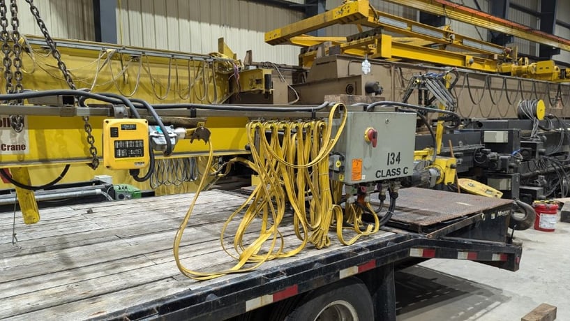 2 Ton, Shaw-Box, 25' 0" Span, 20' lift, radio/pendant, VFD bridge/trolley, 54' L freestanding structure, 2013 - Image 5