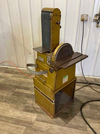 6" x 48" Powermatic #30, belt sander & 12" disc grinder, 1 HP, 2375 RPM, serial #8430296 - Image 1