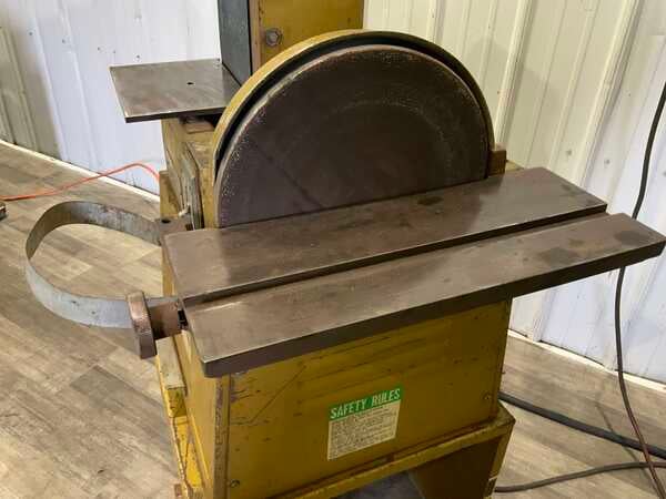 6" x 48" Powermatic #30, belt sander & 12" disc grinder, 1 HP, 2375 RPM, serial #8430296 - Image 9