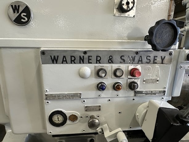 No. 2A Warner & Swasey, M3470, saddle type turret lathe, 3/4" spindle hole - Image 3
