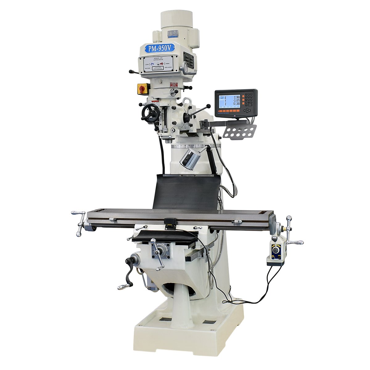 Precision Matthews #PM-950V, Precision Variable Speed Vertical Knee Mill, 9" x50" table, 3 HP - Image 1