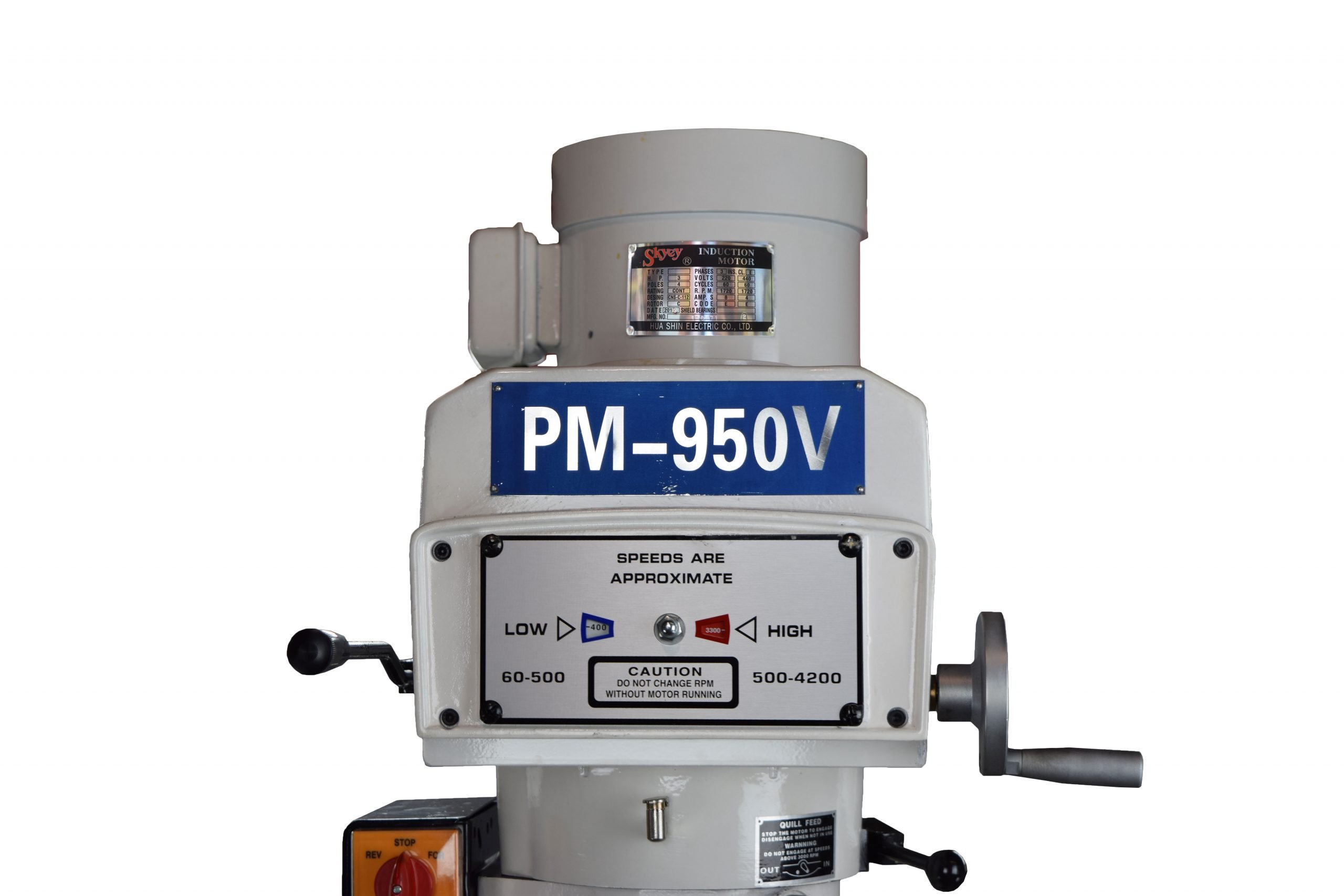 Precision Matthews #PM-950V, Precision Variable Speed Vertical Knee Mill, 9" x50" table, 3 HP - Image 5