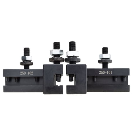 Wedge, Quick Change Tool Post Set, AXA Size w/ (3) 250-201 Straight Holder & (2) 250-102 Straight w/V Groove - Image 3