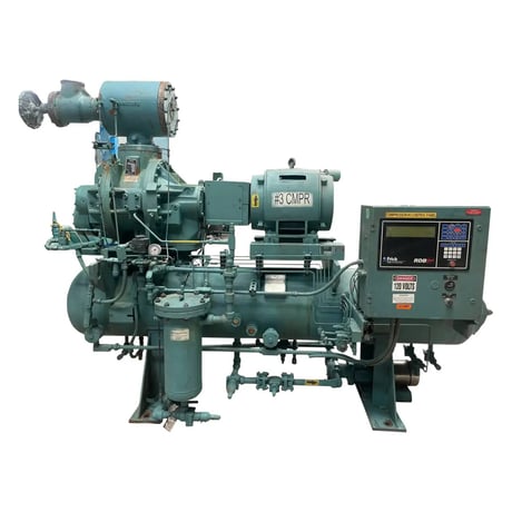 75 HP Frick #RDB-100B, Rotary Screw Compressor Package, 460 V., 4500 RPM, 350 PSIG, 2003 - Image 1
