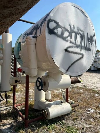 500 Gal., Fabricorp LLC, Horizontal Ammonia Recirculator, 36" diameter x 90" L, 250 PSI @ 250&deg;F, 2002 - Image 7
