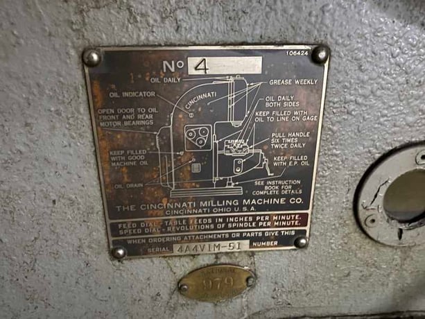 Cincinnati #4, vertical mill, 16-1/4" x78-1/2" table, 7.5 HP, #50 NS, 18" throat, rapid traverse - Image 6