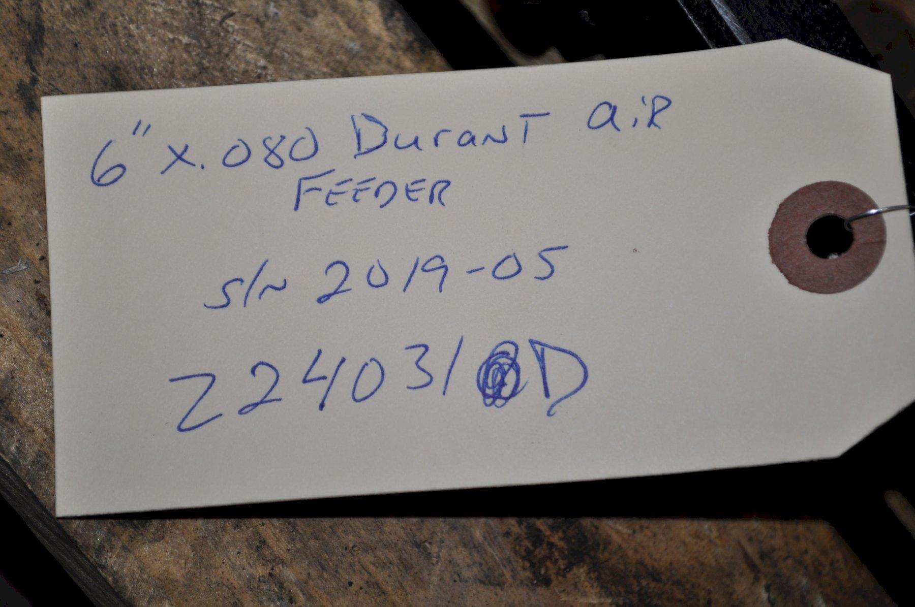 6" x .08" Durant #AF-5C, air feeder, 100 SPM, 2019 - Image 5