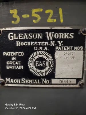 Gleason #24A, straight bevel coniflex gear generator, 35" dia. capacity, very good, serial #24797 - Image 10
