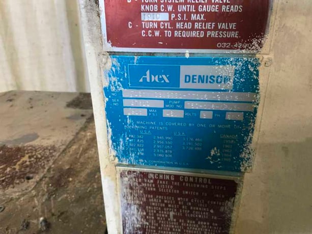 12 Ton, Denison #WT120M-C309SS1-TT10, C-frame hydraulic press, 12" stroke, 7.5 HP - Image 6