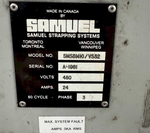 Samuel #SMSBM10/VS32, bar & shapes packaging line, 40' infeed conveyor length, hydraulic power unit - Image 7