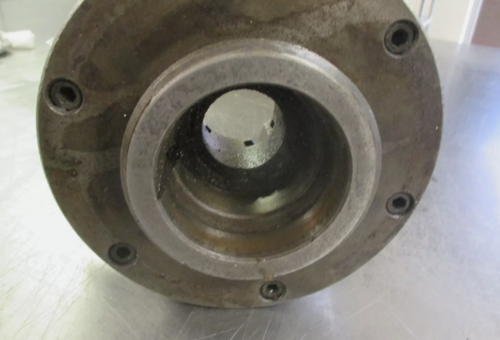 6-1/4" 3-Jaw self-centering universal LOO back lathe chuck with wrench (YMC) - Image 8