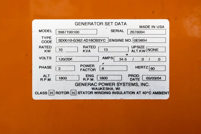 10 KW Generac #SD0020, generator, 285 hours, 2004, #091429 - Image 6