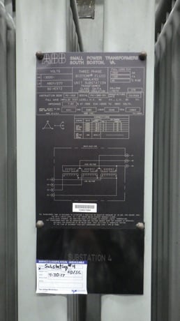 1500/1725 KVA 13000 Delta Primary, 480Y/277 Secondary, ABB - Image 1