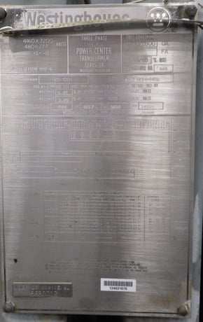2500/2800 KVA 4160/7200 Delta Primary, 480Y/277 Secondary, Westinghouse - Image 1