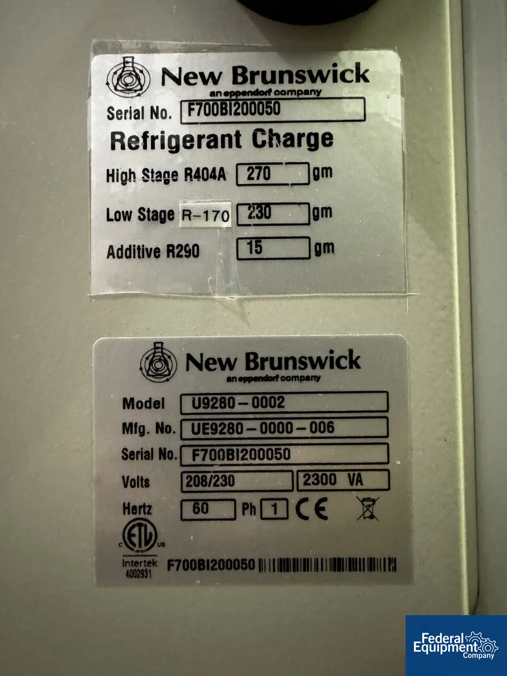 New Brunswick #U9280-0002, Ultra Low Temperature Freezer, R404a, R170, R2980, CE rated - Image 2