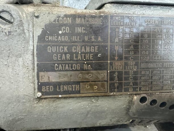 10.5" x 36" Sheldon, engine lathe - Image 8