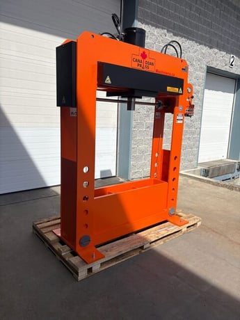 100 Ton, Machineco (Canadian Press division) #HFP-100, H-frame hydraulic press, 16" stroke, 10 HP, 9" bore - Image 5