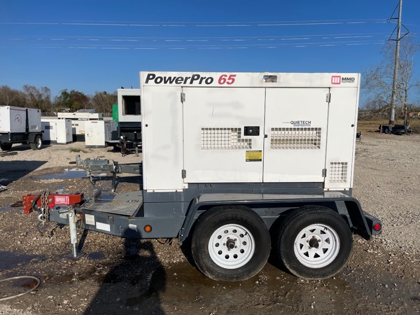54 KW Airman PowerPro #SDG65S, trailer mounted, sound attenuated enclosure, 120/240/208/277/480 Volts, 7420 - Image 1