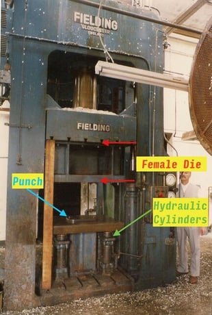 300 Ton, Fielding, Hydraulic Press, Downstroke, 48" Stroke, 96" Daylight, 48" Shut height, 48" L-R x 41" F-B - Image 3