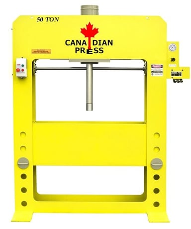 50 Ton, MachineCo (Canadian Press Division) #HFP-50, H-Frame Hydraulic Press, 16" Stroke, 7" Bore, 3" Rod - Image 1