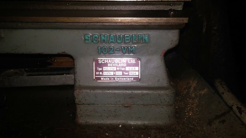 8" x 18" Schaublin #102VM, High-Precision Toolroom Lathe, 1.5 HP, 1954 - Image 2