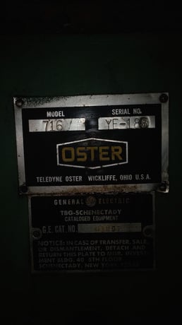 6" Oster #716, Pipe & Bolt Threader, 5 HP, 1170 RPM, 575 V, S/N YE-185 - Image 3