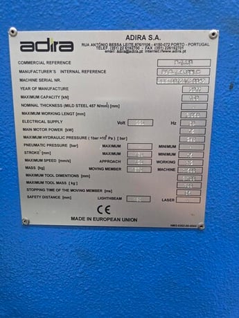 110 Ton, Prima Power press brake, 10' overall, serial QUO-0012-V300042 - Image 9