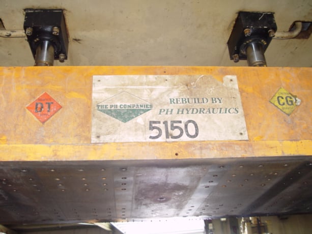 50 Ton, 100" x 42", down-act, 4-post, 66" daylight, 43" stroke, 32" operator height, 50 HP, #1662/1664 - Image 4