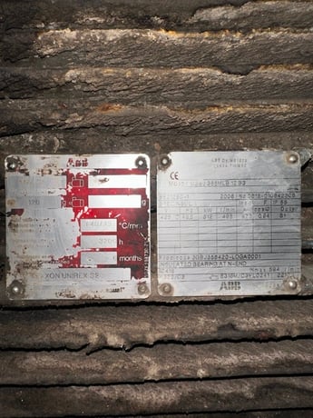 418 HP 495 RPM ABB, TEFC, 49.5 Hz, 426 Volts (2 Available) - Image 1