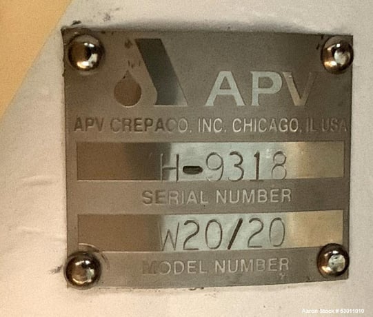 105 GPM @ 95' TDH, APV Crepaco #W20/20, Stainless Steel centrifugal pump, 3500 RPM, 2" inlet, 2" outlet - Image 3