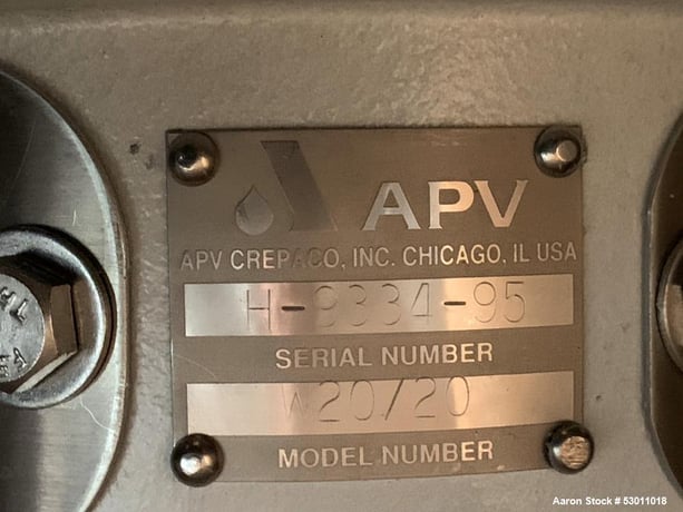 105 GPM @ 95' TDH, APV Crepaco #W20/20, Stainless Steel centrifugal pump, 3500 RPM, 2" inlet, 2" outlet - Image 3