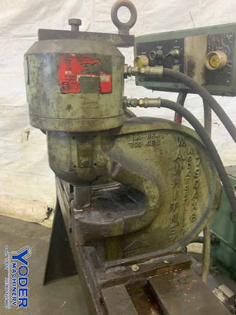 100 Ton, Whitney #790-AX6, flange hydraulic punch, 6-1/4" throat, 1-5/8" stroke, 10 HP (2 available) - Image 4