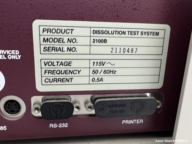 Dissolution System, Distek #2100B, (6) built in vessel positions, 500ml to 1000ml Volume - Image 6
