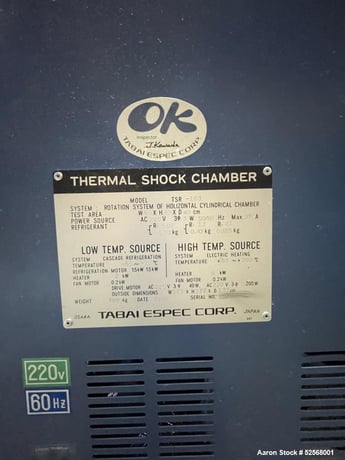 Thermal Shock Chamber, Tabai Espec Corp #TSR-303, rotation system of horizontal and cylindrical chamber - Image 6