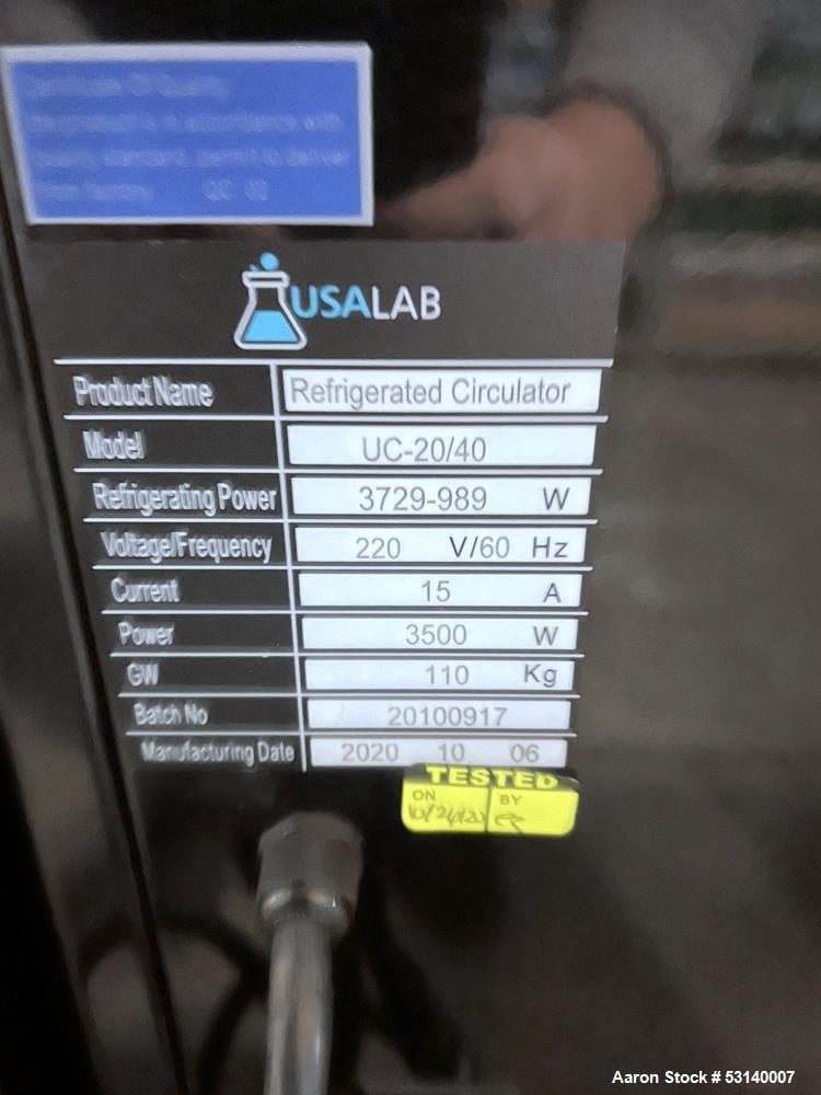 USALab #UC-20/40, refrigerated chiller, 30L/min., 20L reservoir, 3300-12400 BTU's - Image 5