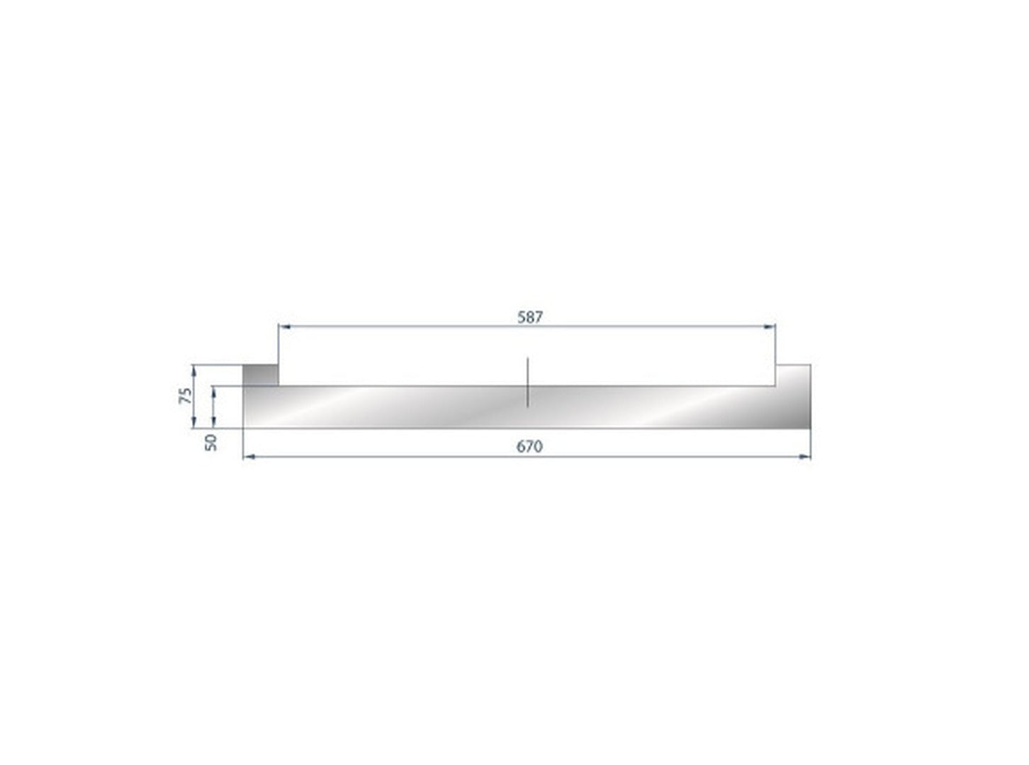 94.48" L, Eurostamp #9017, 2400mm adapter for adjustable die cod. 3243, new - Image 1