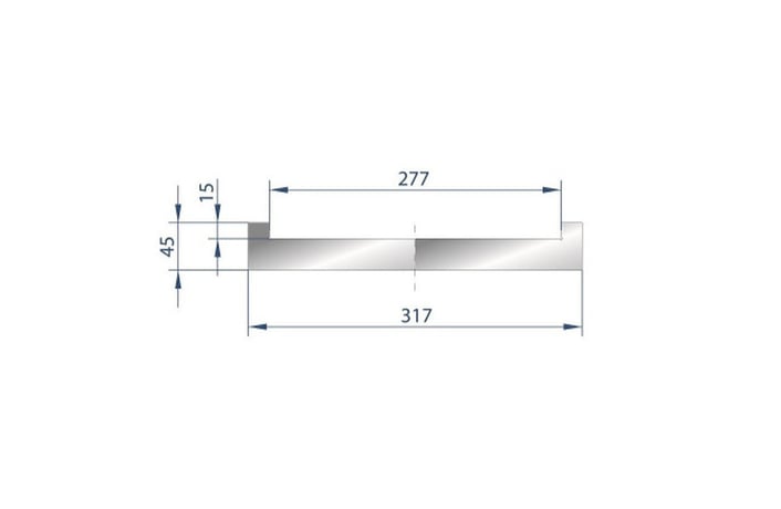 39.37" L, Eurostamp #9019, 1000mm adapter for adjustable die cod. 3191, new - Image 1