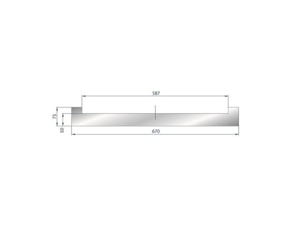 23.62" L, Eurostamp #9017, 600mm adapter for adjustable die cod. 3243, new - Image 1