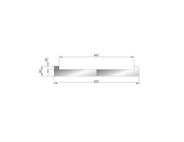 47.24" L, Eurostamp #9014, 1200mm adapter for adjustable die cod. 3192, new - Image 1