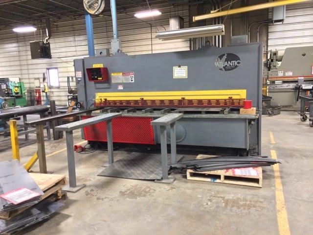 1/2" x 10' Atlantic #HDS, hydraulic shear, 39" front operated power back gauge, (2) front support arms - Image 1