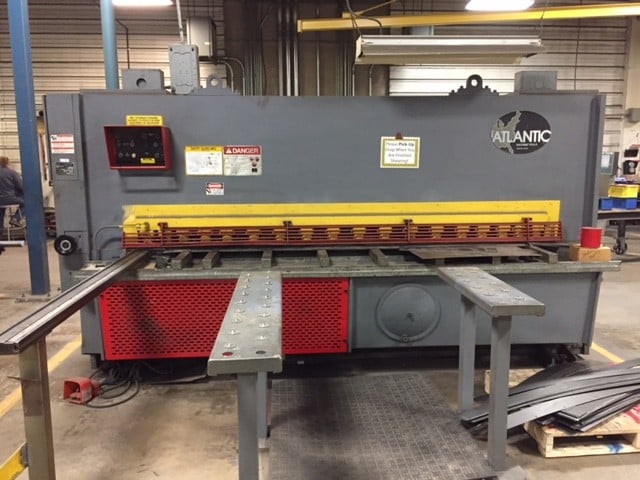 1/2" x 10' Atlantic #HDS, hydraulic shear, 39" front operated power back gauge, (2) front support arms - Image 2