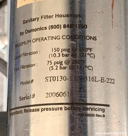 Ionics Life Sciences RO system, 4" diameter x 48" long, 3 HP Grundfos pump - Image 5