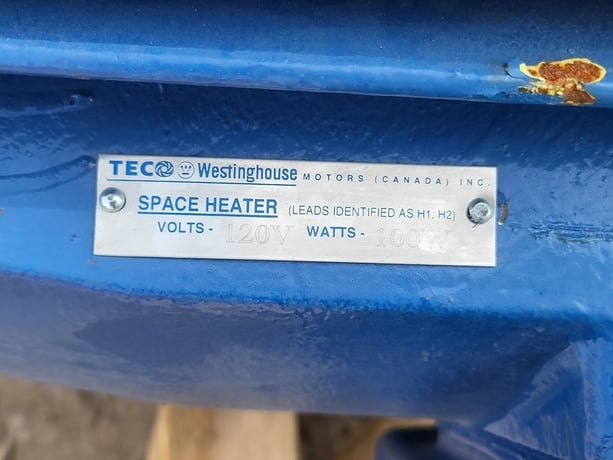 150 HP 1185 RPM Teco Westinghouse, Frame 447T, Marine duty, 575 Volts, new surplus - Image 10
