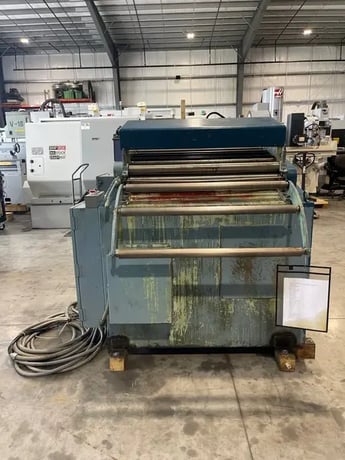 36" x .11" Egan PressPartner #S20-836, press feed straightener, 2.5" roll diameter, entry guide, pinch rolls - Image 1