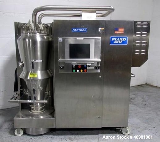 Fluid Air #0020, Fluid Bed Dryer Granulator, Stainless Steel, 12 kW Heater, 575 V, 1999 - Image 1