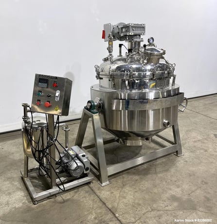 52.8 gallon Flowtam #GJC-020P, Sanitary Process Equipment Kettle, Stainless Steel, 36" diameter x 24" - Image 1