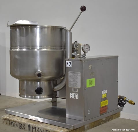 10 gallon Groen #TDH-40, Table Top Kettle, Stainless Steel, natural gas, 16.5" diameter x 14" deep, 52000 - Image 2